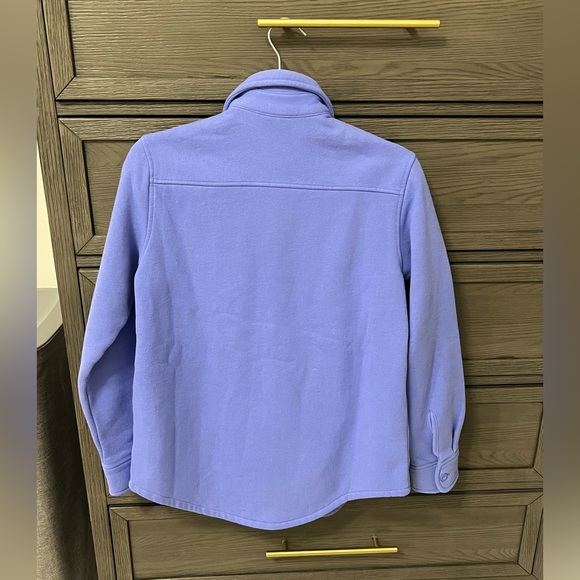 NWT Aritzia TNA cozy fleece boyfriend shirt playful purple - Picture 13 of 13